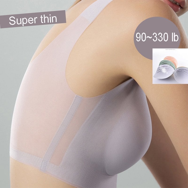 Ultrathin Plus Size Ice Silk Comfort Bra