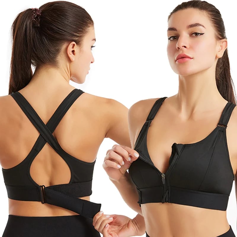 TT®Wireless Support Super Tight Impact Resistant Zipper Sports Bra – Tubby  Tiger Gifts