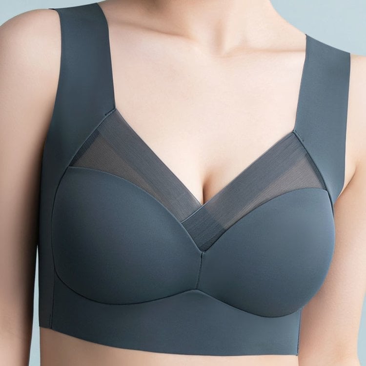 Uillui Wireless Bras for Large Breasted Womens Plus Size Push Up