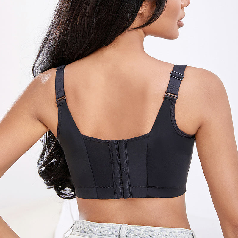 FOCHRETEK Deep Cup Bra Hides Back Fat, Hidden Back with Shapewear Combined  with a Full Back Boverage Push up Sports Bra